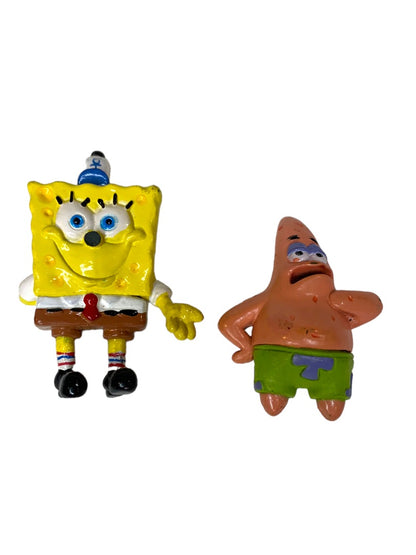 Nickelodeon Toys Sponge Bob and Patrick Mini Figurines 2003 Viacom 2"