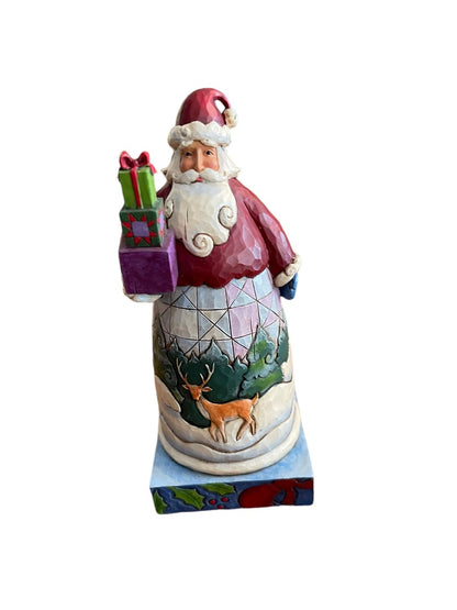 Jim Shore Heartwood Creek "Holiday Gifts" 4010848 Santa Christmas Figurine 2008 No Box