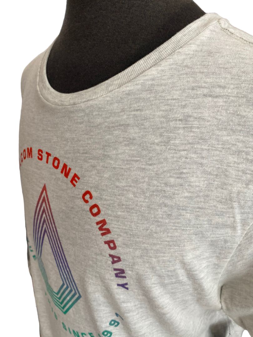 NWT Small Volcom Lt Gray Graphic Logo T-shirt