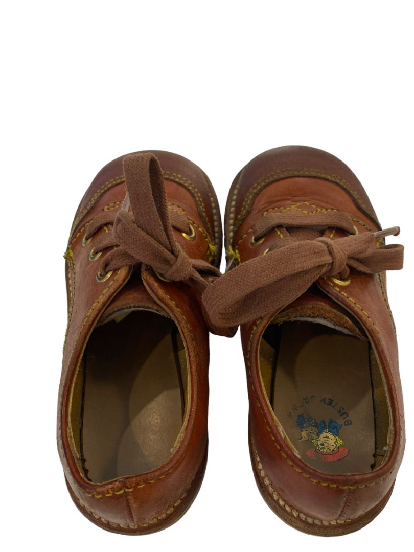 Vintage Buster Brown Brown Kids Shoes Leather Lace Up Dress 2 Toddler