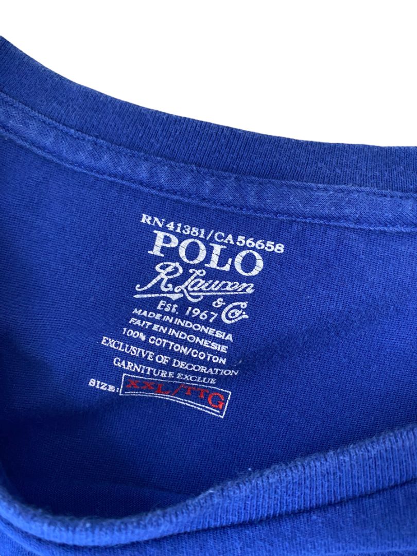 XXL Blue Polo Ralph Lauren Short Sleeve Classic T-shirt