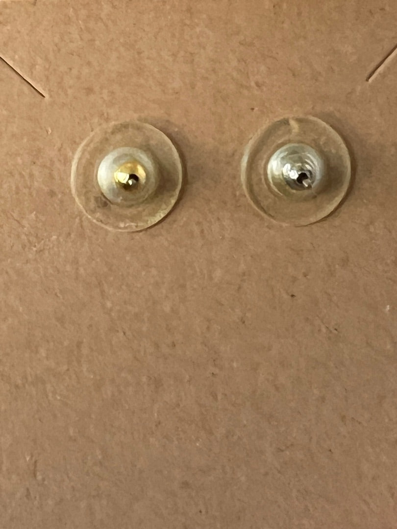Vintage Braided Gold Tone Earrings Loop Drop Pierced  1 1/16" drop and 3/8" wide