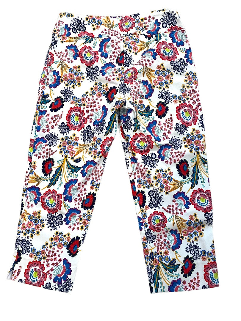 10 Zac + Rachel Floral White Base Pants