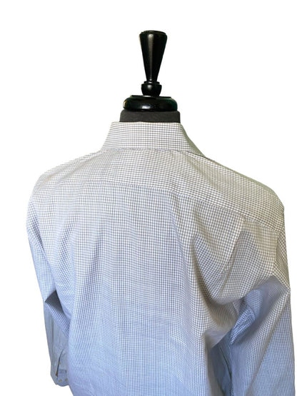 Large (42) Lacoste Men's Brown & White Plaid Button Down Shirt