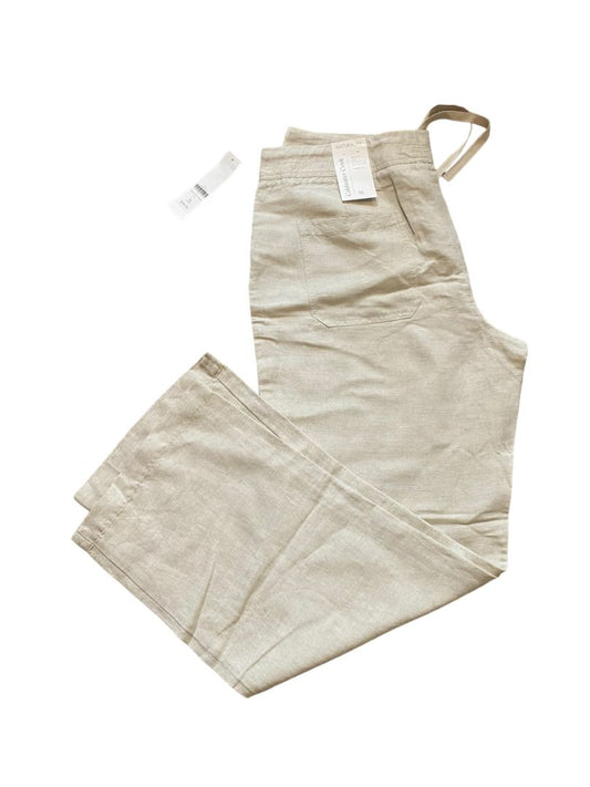 16 Coldwater Creek Natural Linen Rayon Pants NWT Natural Fit