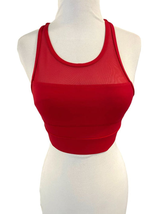 Small Zyia One More Rep Red Sports Bra Racer Back