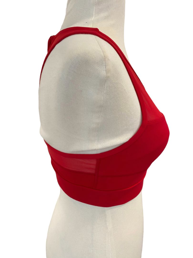 Small Zyia One More Rep Red Sports Bra Racer Back