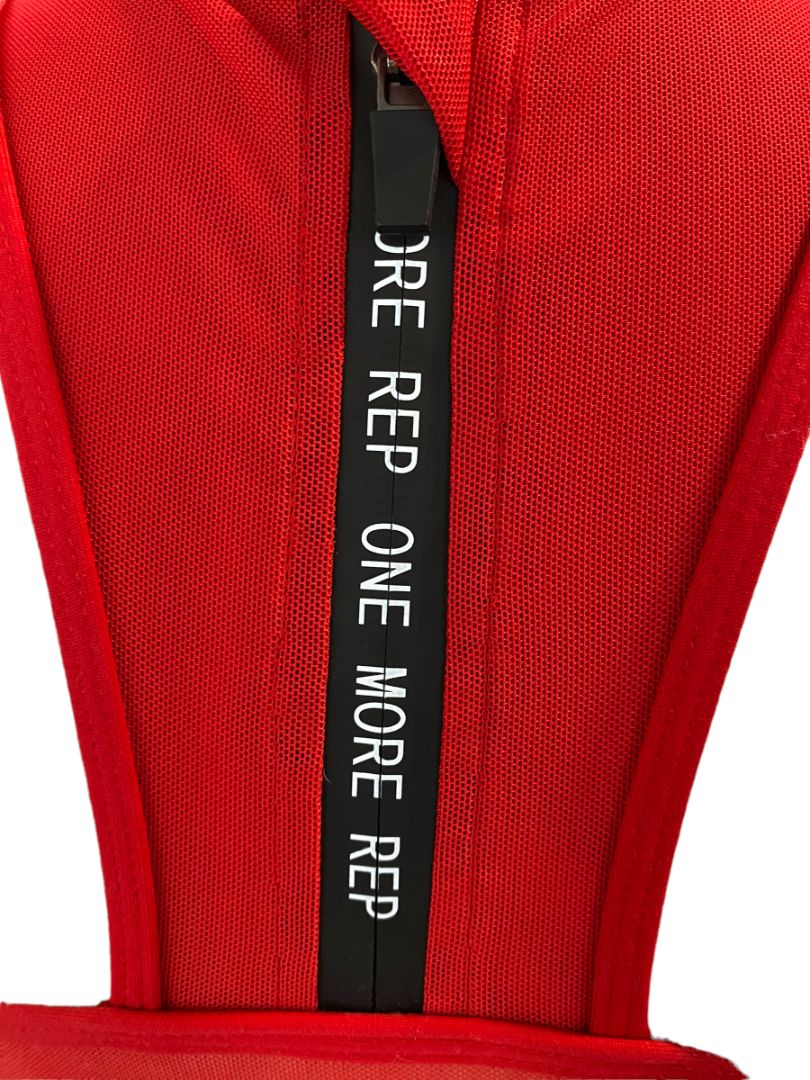 Small Zyia One More Rep Red Sports Bra Racer Back