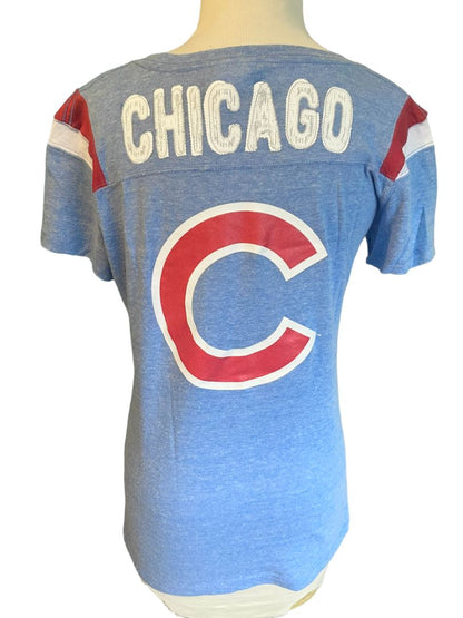 Large Chicago Cubs 5th & Ocean Baseball V-neck T-shirt