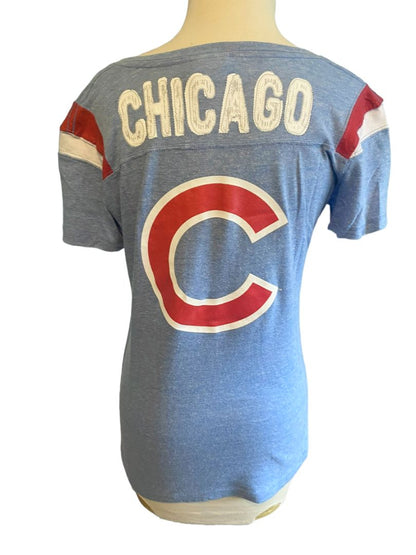 Large Chicago Cubs 5th & Ocean Baseball V-neck T-shirt