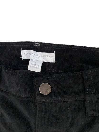 6 NWT NY & Co Black Flare Corduroy Jeans