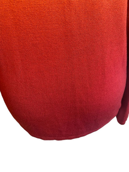 18/20 Venezia Ombre Orange V-Neck Long Sleeve Sweater Soft Plus Size Curvy