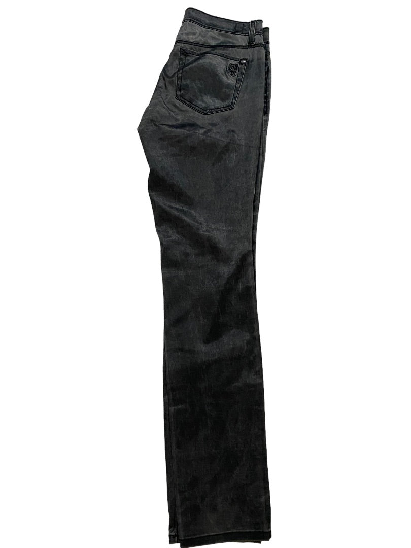 28 Jessica Simpson Forever Skinny Black Shiny Coated Jeans