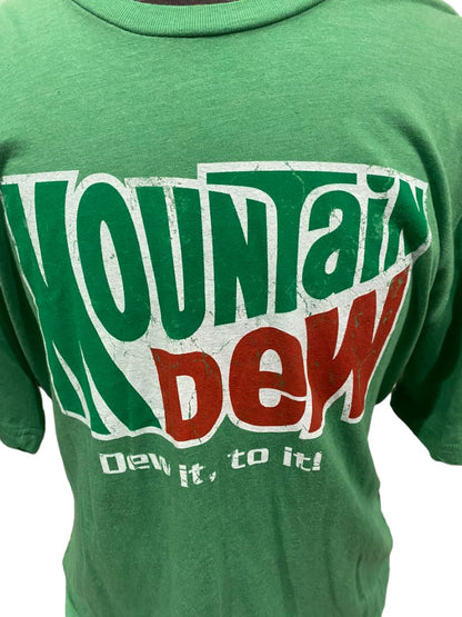 2XL Mountain Dew Green Short Sleeve T-shirt Graphic Tee