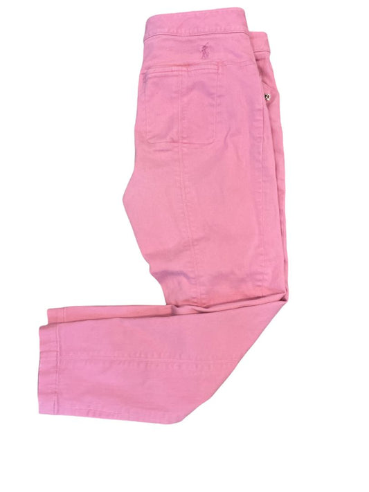 6 Polo Golf Pink Stretch Twill Skinny Crop Jeans Pants