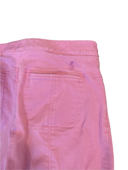 6 Polo Golf Pink Stretch Twill Skinny Crop Jeans Pants