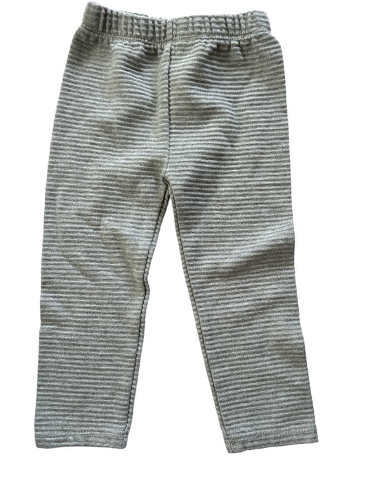 12 - 18 Mos Mud Pie Gray Ribbed Pants Leggings