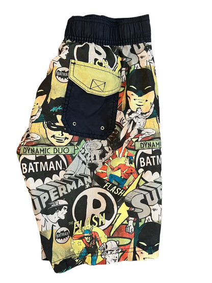 Small DC Comics Batman Super Hero Lined Swimming Trunks Board Shorts