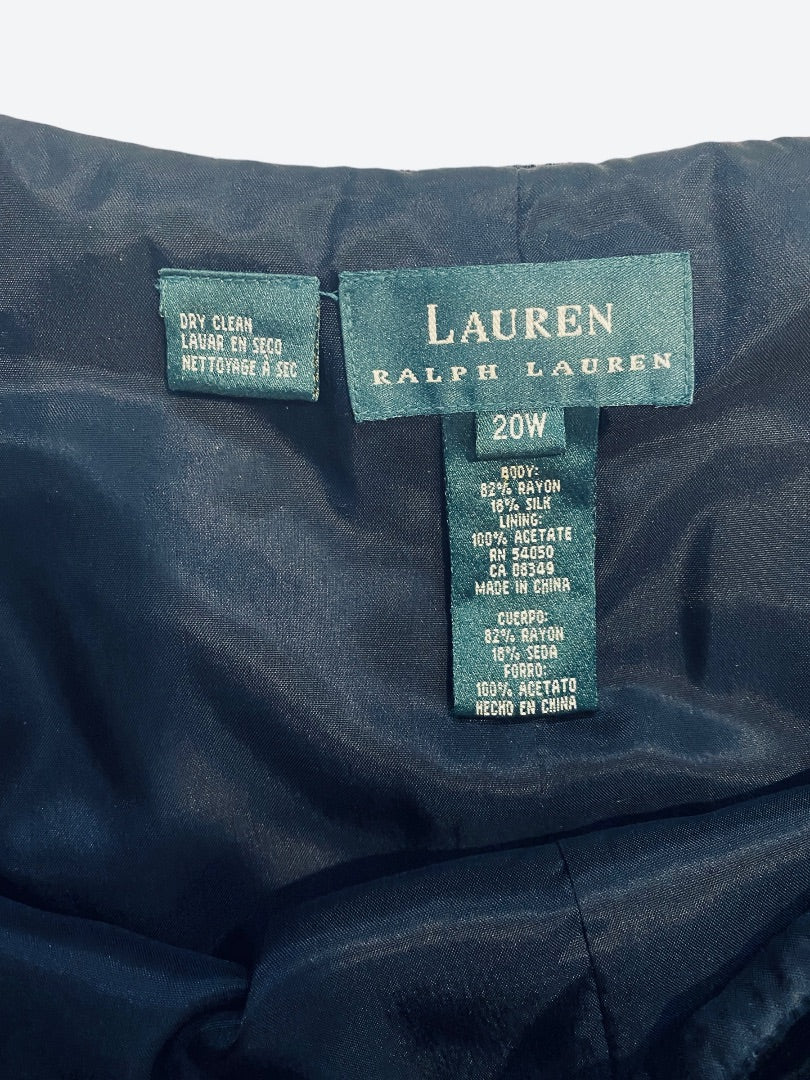 20 Lauren Ralph Lauren Black Velvet Skirt Lined