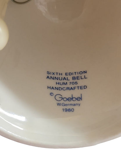 1983 Vintage Annual Bell by Goebel M.J. HUMMEL 6th Edition West Germany