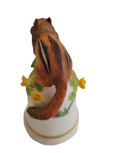 Chipmunk Franklin Mint by Peter Barret Baby Animal Fine Porcelain Bell