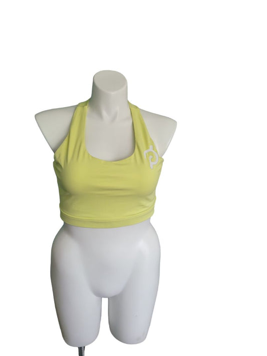 2XL Peloton Yellow Sports Bra Racer Back