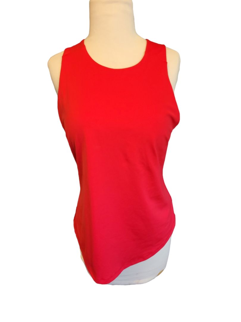 Size Large Spyder Active Red Racerback Sleeveless Athletic Top Removable Cups