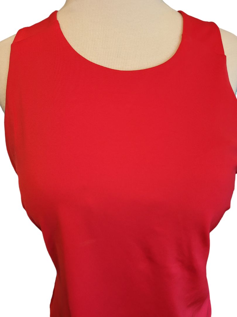 Size Large Spyder Active Red Racerback Sleeveless Athletic Top Removable Cups