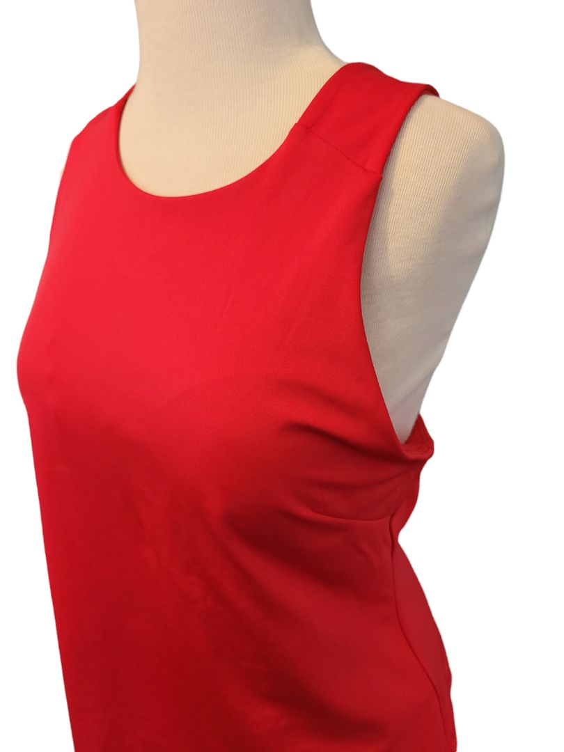 Size Large Spyder Active Red Racerback Sleeveless Athletic Top Removable Cups