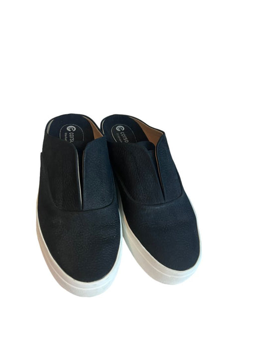 8 Corso Como Womens Trena Embossed Leather Mule Slip On Shoe Sneakers Platform