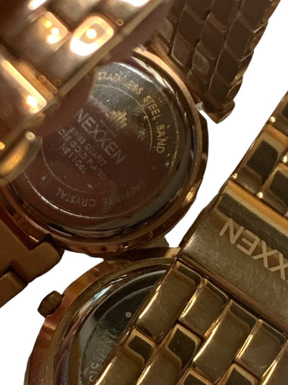 Nexxen Rose Gold Plated His and Her Watch Set in Box Sapphire Crystal