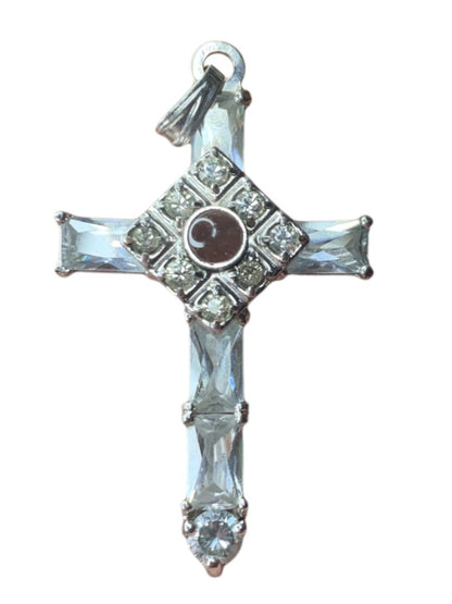 Stanhope Cross Lord's Prayer Necklace Pendant 1.75" Prayer in Stone