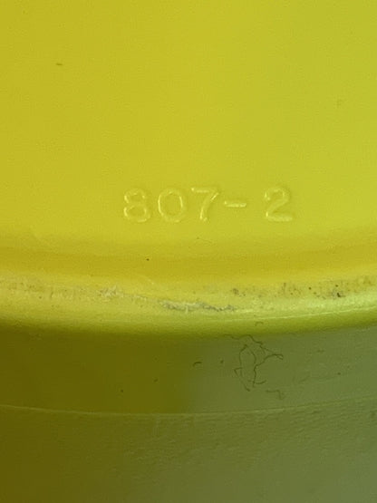 Vintage Tupperware Yellow Canister 807-2 Starburst Lid 808-13 7.5"h x 6.5"d