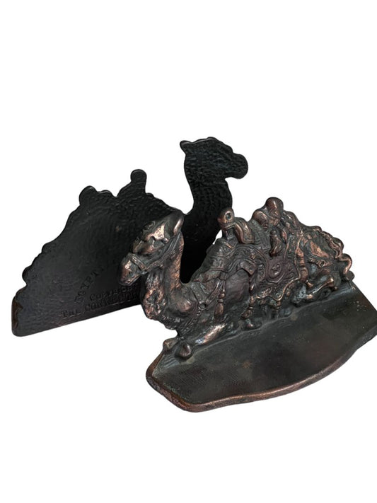 Egyptain Camels Copper Color Iron Camel Bookend The Conn Foundry