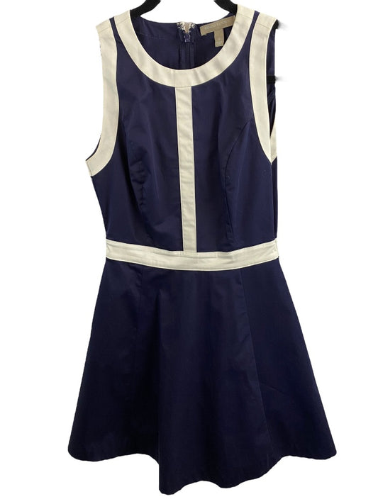 Size 0 Banana Republic Navy Blue Nautical Look A-Line Dress Sleeveless