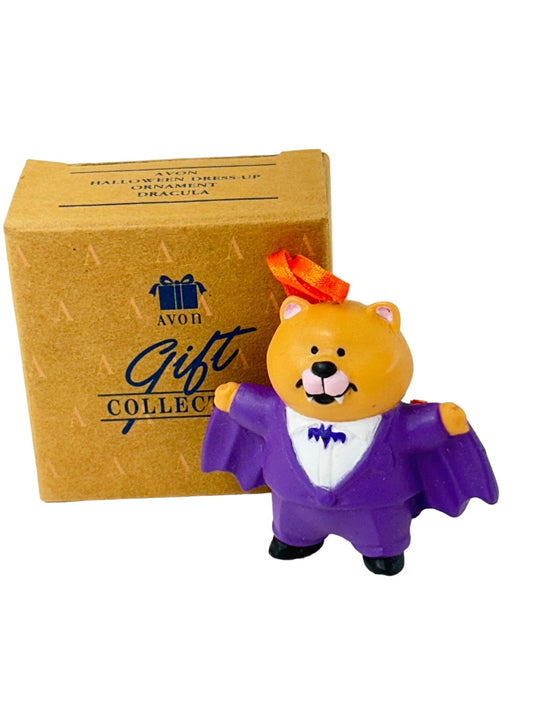 Halloween Dress-Up Ornament Dracula Vintage 1990s Avon Gift Collection Teddy 2"