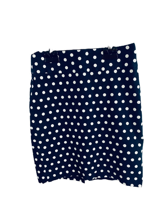 Size 0 Banana Republic Navy Blue Polka Dot Pencil Skirt 21" Length 304128