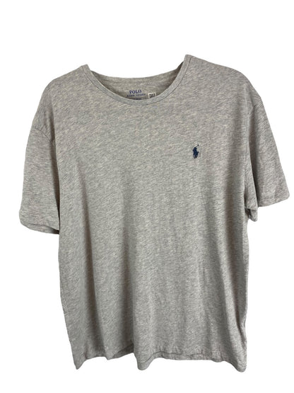 Large Polo Ralph Lauren Men's Gray Short Sleeve Tshirt Cottton