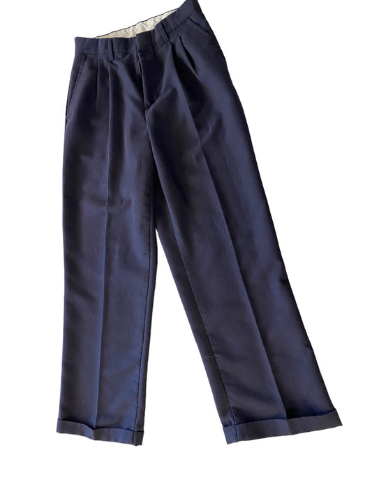 Size 14 George Boys Navy Blue Dress Pants Suit Pleated Cuffed