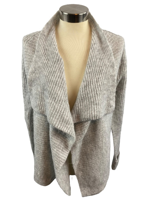 Small Nine West Women's Wool Blend Gray Open Cardigan Sweather Waterfall