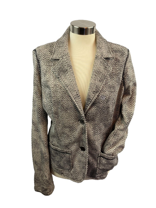 XL Aeropostale Junior Women's New Print Ponte Knit Blazer Jacket