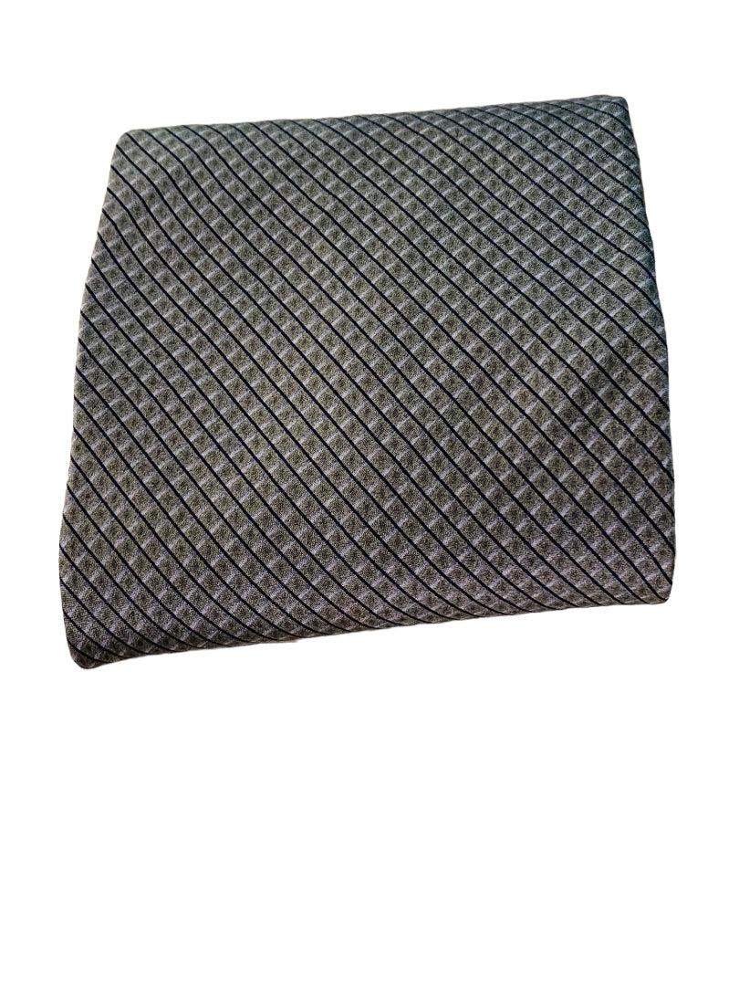 Neo Bill Blass Mens Necktie Silk Sage Green Blue Crosshatch Pattern 57"L Widest 3.75" Tie