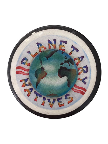 Pinback Button Planetary Natives 2.2" Diameter Earth Graphic Collectible