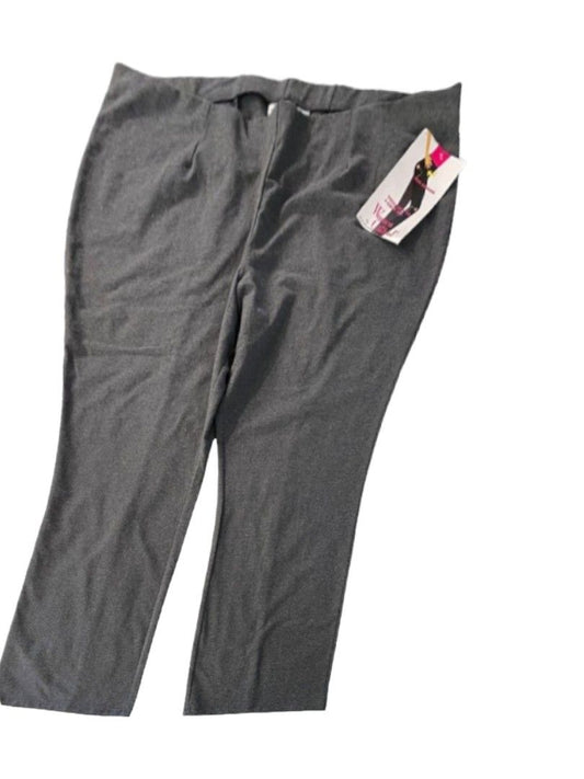 2XT Tall Women with Control Gray Pull On Pants Shape Enhancing New