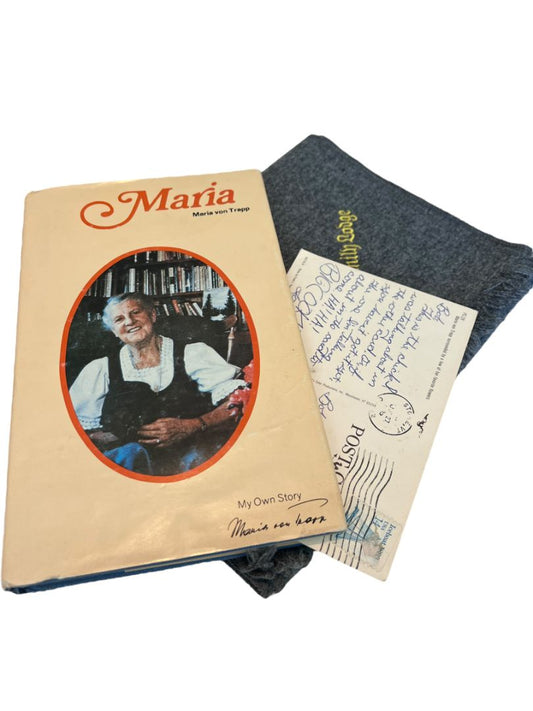 Maria Von Trapp Book Collector Set Scarf Postcard Vintage