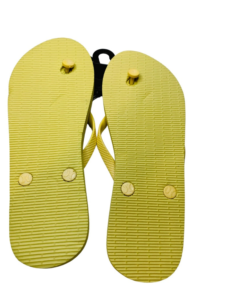 8M Hurley Womens New Animal Flip Flops Yellow Pink Cheetah Sunrise