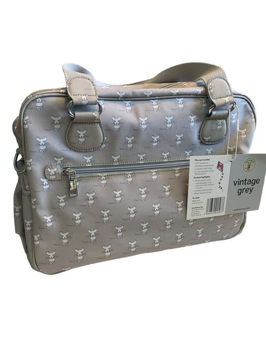 Not before tea Pip the Mouse Vintage Gray Diaper Bag NWT Display Piece