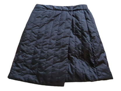 Uniqlo Navy Blue Nylon Quilted Puffer Skirt Pockets NWT