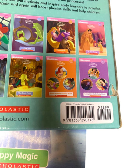 Scholastic Disney Princess Phonics Reading Program Box Set Of 12 Books K-1 Ages 4+