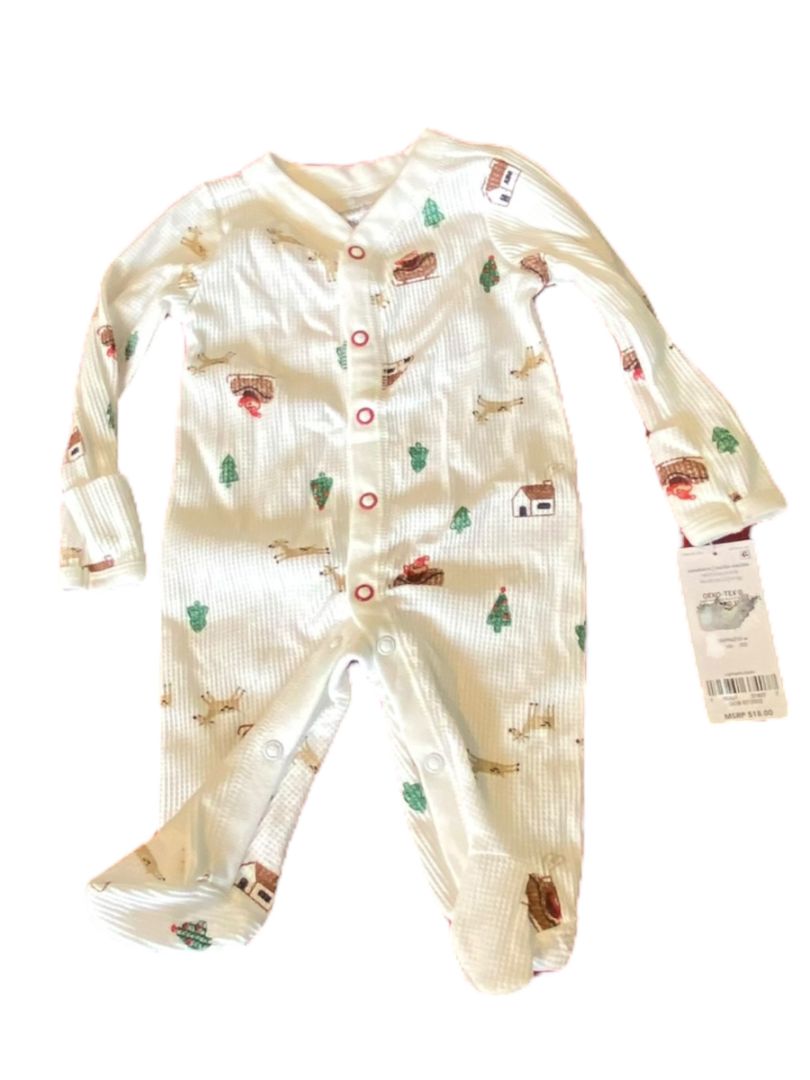 Newborn Carter's Christmas Footie Footed One Piece Christmas Outfit NWT